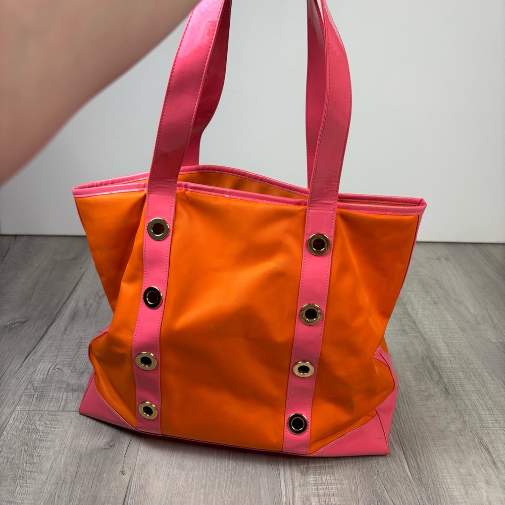 Lilly Pulitzer Orange and Pink Beach Tote - Picture 5 of 9